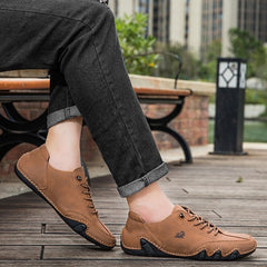 Bootara Men’s Octopus Low-Top Lace-Up Hand-Sewn Leisure Boots