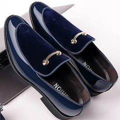 Bootara Men's Leather Suede Patent Casual Shoes Fashion Loafers Wedding Men's Shoes Hair Stylist Flats
