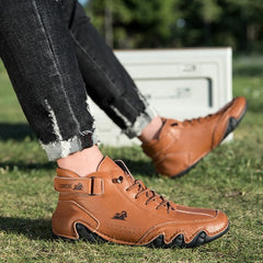 Bootara Men’s Octopus High-Top Lace-Up Hand-Sewn Casual Work Boots