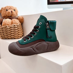 Bootara 2025 Autumn/Winter High-Top Sneakers for Women, Trendy & Versatile Casual Platform Shoes, Comfortable Stylish Fashionable Streetwear, Breathable and Durable