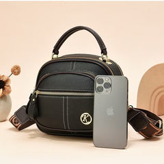 Bootara Women's Multi-Zip Compact Satchel — Premium Convertible Shoulder & Crossbody Bag with Curated Organization & Elevated Everyday Style