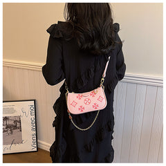 Bootara Women's Heritage Print Satchel – Mini Convertible Mahjong Bag with Artisan Monogram & Chain Strap