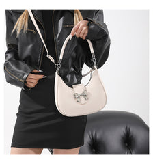 Bootara Women’s Bow-Adorned Chain Shoulder Bag - Crossbody Purse with Detachable Strap
