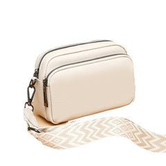 Bootara Women's Premium Minimalist Genuine Leather Solid-Color Square Bag – Versatile Multi-Functional Camera Bag