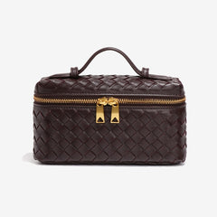 Bootara Women's Atelier Cube Carrier Bias-Weave Top Handle Bag with Convertible Strap