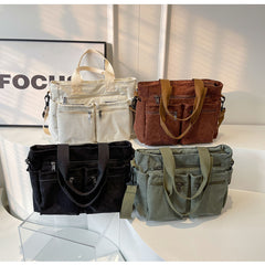 Bootara Women's Corduroy Tote Bag Large Capacity Convertible Shoulder & Crossbody Bag | Casual & Versatile Everyday Handbag