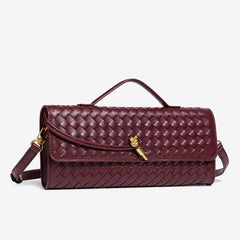 Bootara Women's Celestial Baguette Clutch - Kiss-Lock Woven Minaudière with Chain Strap