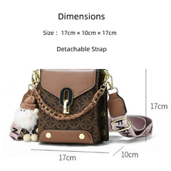 Bootara Women's Plaid Phone Crossbody Bag - Mini Shoulder Bag with Detachable Strap (Fits iPhone Plus)