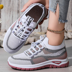 Bootara Women's Lorien Knit Comfort Sneakers – Colorblock Everyday Walking Shoes (US 5–10.5)