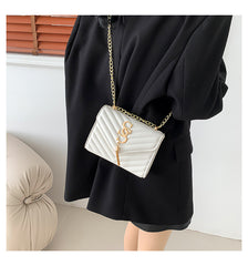 Bootara Women's Lattice Chain Satchel - Artisan-Quilted Crossbody with Signature Hardware