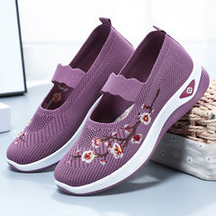 Bootara Women's Lyric Canvas Slip-On Ballet Flats – Soft Cushioned Lightweight Casual Walking Shoes (US 5–10.5)