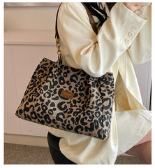 Bootara Women‘s Vintage Leopard Print Commuter Tote Spacious Work-to-Weekend Shoulder Bag