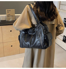 Bootara Women's Large-Capacity Vintage Tote Bag: Versatile High-End Shoulder and Handbag, Suitable for Crossbody Wear