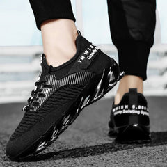 Bootara Men's AeroKnit Runner - Extended Fit Breathable Mesh - Platform Sneakers with Blade Sole & Maximum Cushion