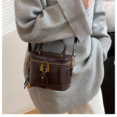 Bootara Women’s Premium Vintage Bucket Bag - Retro Chic Top Handle Crossbody Purse for Stylish Casual Use