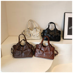 Bootara Women's Road Rebel Tote - Retro Moto-Inspired Convertible Carryall with Industrial Hardware