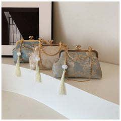 Bootara Women's Vintage Satin Mini Crossbody Bag - Retro Silk Handheld Purse - Petite, Elegant & Versatile