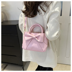 Bootara Women’s Bow-Adorned Bucket Bag - Niche-Design Mini Crossbody & Top Handle Purse for Urban Minimalist Style