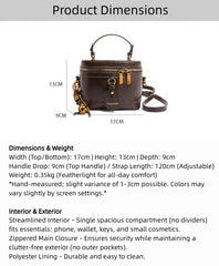 Bootara Women’s Premium Vintage Bucket Bag - Retro Chic Top Handle Crossbody Purse for Stylish Casual Use