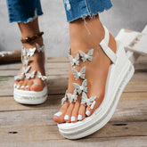 Bootara Women’s Stardust Vacation Wedge — Crystal-Embellished Platform Sandals with CloudFoam Comfort & Beach-to-Boardwalk
