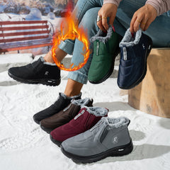 Bootara Women's Kira Fleece-Lined Winter Slip-On Shoes – Warm Casual Snow Sneakers (US 5–11.5)