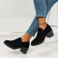 Bootara Women's London Slip-On Loafer - Mid Heel Professional Deep Vamp Flat (US 4-10.5)