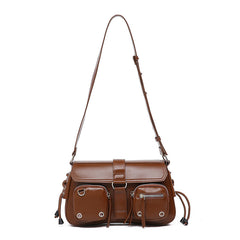 Bootara Women’s Structured Baguette Bag - PU Leather Topstitched Purse for Urban Minimalism