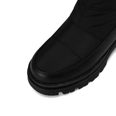 Bootara Women's Monroe Knee-High Boots – Waterproof Quilted Winter Boots with Plush Faux Fur Lining & Chunky Rocker Sole (US 4–11)