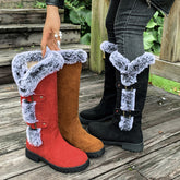 Bootara Women's WinterHug Mid-Boots - Plush Lined Suede Snow Boots (US 5-10.5)