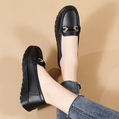 Bootara Women's CloudStep Split Leather Driving Moccasins - Slip-On Cushioned Flats for Commuting & Leisure