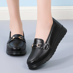 Bootara Women's CloudStep Split Leather Driving Moccasins - Slip-On Cushioned Flats for Commuting & Leisure