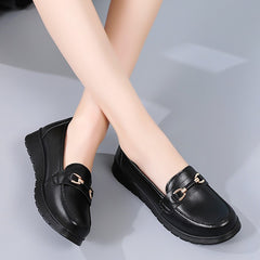 Bootara Women's CloudStep Split Leather Driving Moccasins - Slip-On Cushioned Flats for Commuting & Leisure