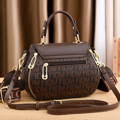 Bootara Women's Classic Letter Print Apple Bag - Multi-Way Crossbody Shoulder Tote Handbag Purse