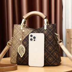 Bootara Women's Artisan Color-Block Tote - High-Capacity Convertible Shoulder Bag with Signature Print