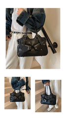 Bootara Women's Road Rebel Tote - Retro Moto-Inspired Convertible Carryall with Industrial Hardware