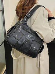 Bootara Women's Large Capacity Crossbody Bag - Premium Leather Underarm Purse for Commuter, Travel & Work, Adjustable Strap & Anti-Theft Design