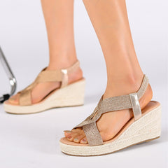 Bootara Women's Ria Braid Artisan Platform Wedge Sandals – Sculpted Woven Rope Open-Toe Roman Sandals (US 4–10.5)