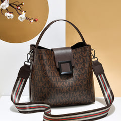 Bootara Women’s Signature-Buckle Square Bucket Bag - Premium Convertible Shoulder & Crossbody with Architectural Silhouette & Elevated Minimalism