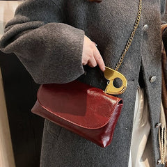 Bootara Women's Retro-Chic Square Crossbody Bag Convertible Shoulder Bag with Detachable Paperclip Handle & Monochrome Versatility