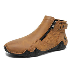 Bootara TrailFlex Pro Men's Boots Large Size Zip-Up Combat Boots for Outdoor & Casual Wear