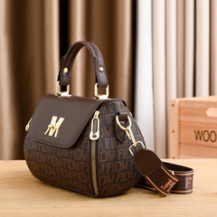 Bootara Women's Classic Letter Print Apple Bag - Multi-Way Crossbody Shoulder Tote Handbag Purse