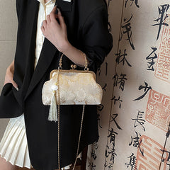 Bootara Women's Vintage Satin Mini Crossbody Bag - Retro Silk Handheld Purse - Petite, Elegant & Versatile