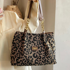 Bootara Women‘s Vintage Leopard Print Commuter Tote Spacious Work-to-Weekend Shoulder Bag