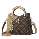 Bootara Women's Artisan Color-Block Tote - High-Capacity Convertible Shoulder Bag with Signature Print