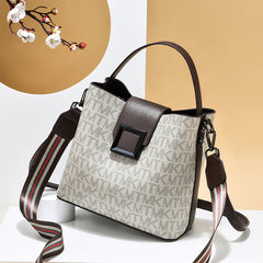 Bootara Women’s Signature-Buckle Square Bucket Bag - Premium Convertible Shoulder & Crossbody with Architectural Silhouette & Elevated Minimalism