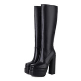 Bootara Women‘s PowerLift Platform Tall Boots – Side-Zip Statement Boots (US 3.5–11.5)