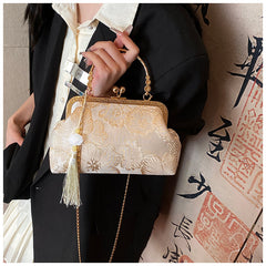 Bootara Women's Vintage Satin Mini Crossbody Bag - Retro Silk Handheld Purse - Petite, Elegant & Versatile