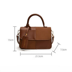 Bootara Women's Patchwork Artisan Satchel – Convertible Square Bag with Detachable Strap & Mixed Media Panels