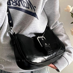 Bootara Women's Luna Saddle Bag – Retro Chic Crossbody Shoulder Bag | Y2K Minimalist Purse