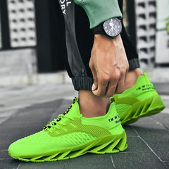 Bootara Men's AeroKnit Runner - Extended Fit Breathable Mesh - Platform Sneakers with Blade Sole & Maximum Cushion